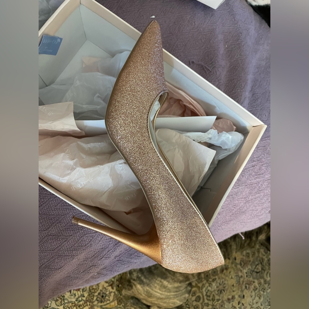 Rose gold heels   Size 11.  Never worn